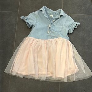 Oshkosh B’gosh Denim and Pink Tulle Kids Dress
